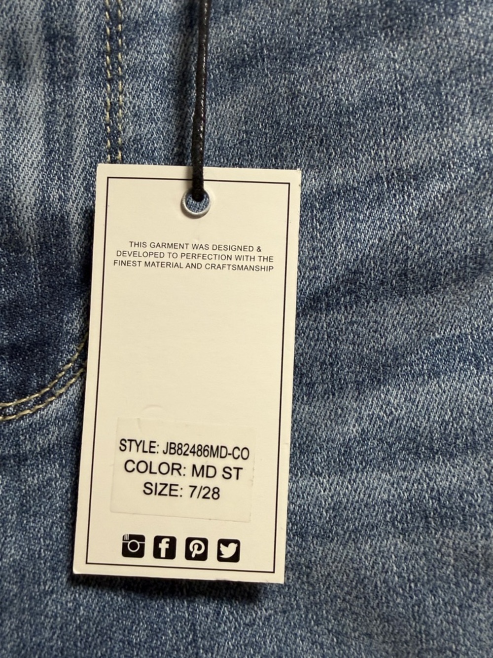 Judy Blue high rise medium wash fray hem bootcut jeans new with tags size 7/28 - Picture 2 of 4